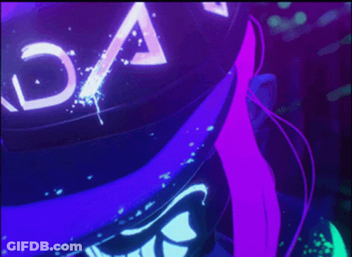 A Close Up Of A Person Wearing A Hat With The Word Akali On It . GIF