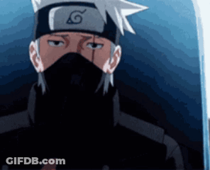 A Close Up Of A Person Wearing A Mask And A Headband With A Letter G On It GIF