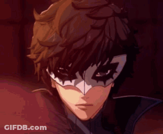 A Close Up Of A Person Wearing A Mask With A Blue Light Coming Out Of It . GIF