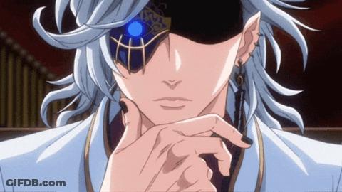 A Close Up Of A Person Wearing A Mask With A Blue Light On It GIF
