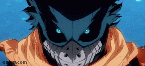 A Close Up Of A Person Wearing A Mask With Blue Eyes And A Scarf . GIF