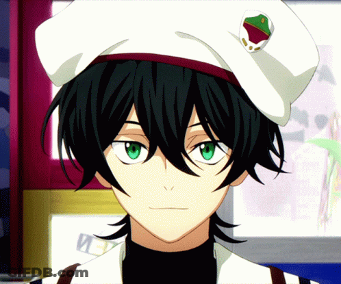 A Close Up Of A Person Wearing A White Hat With A Frog On It GIF
