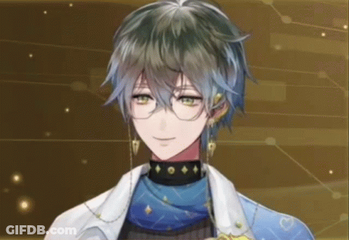 A Close Up Of A Person Wearing Glasses And A Blue Scarf . GIF