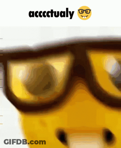 A Close Up Of A Person Wearing Glasses And The Words Accctually GIF