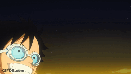 A Close Up Of A Person Wearing Goggles With A Starry Sky In The Background GIF