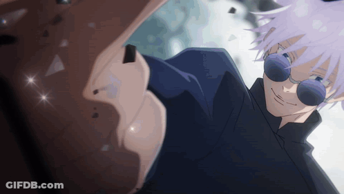 A Close Up Of A Person Wearing Sunglasses And Purple Hair GIF