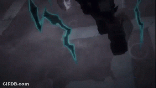 A Close Up Of A Person With A Green Lightning Bolt Coming Out Of Their Face . GIF