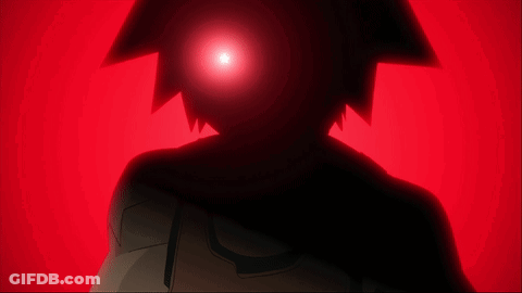 A Close Up Of A Person With A Red Eye GIF