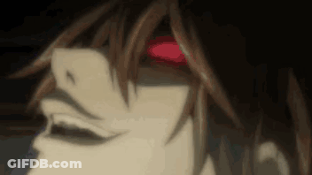 A Close Up Of A Person With A Red Eye . GIF