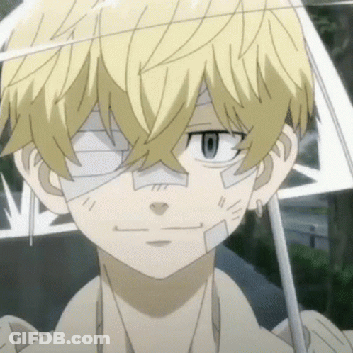 A Close Up Of A Person With Bandages On Their Face Holding An Umbrella . GIF