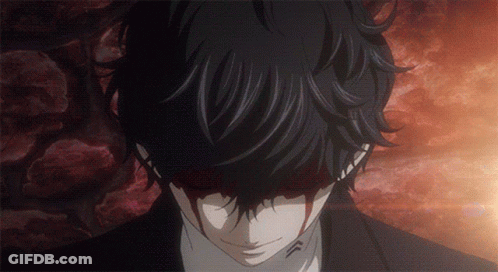 A Close Up Of A Person With Blood Coming Out Of Their Eyes GIF