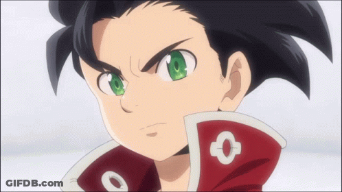 A Close Up Of A Person With Green Eyes And A Red Jacket GIF