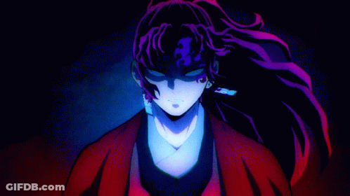 A Close Up Of A Person With Purple Hair GIF