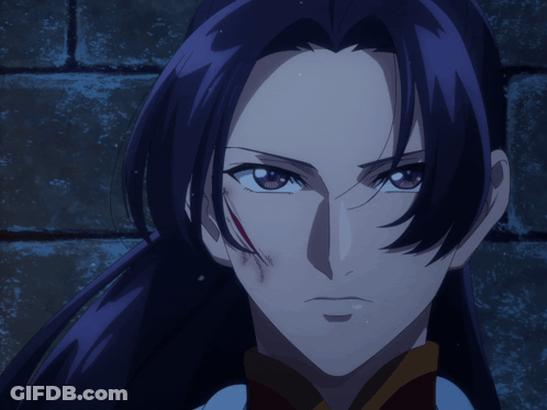 Close Up Of Person With Purple Hair GIF