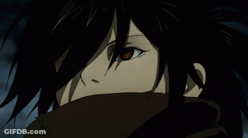 A Close Up Of A Person With Red Eyes GIF