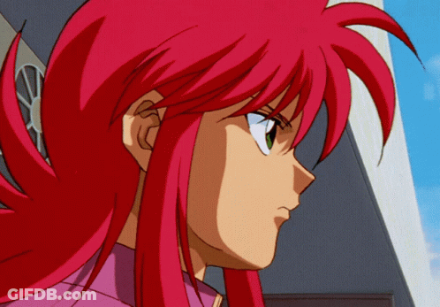 A Close Up Of A Person With Red Hair GIF