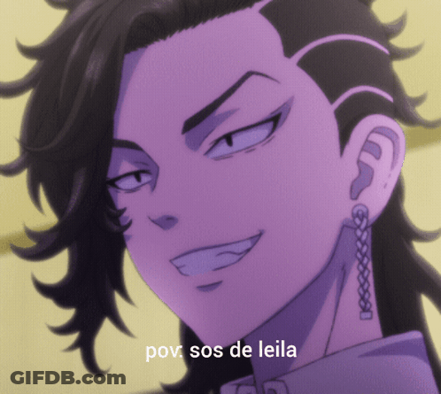 A Close Up Of A Person With The Words Pov Sos De Leila GIF