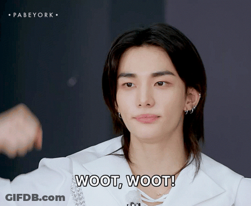 A Close Up Of A Person With The Words Woot Woot GIF