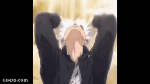 A Close Up Of A Person With Their Arms Outstretched And Looking Up . GIF