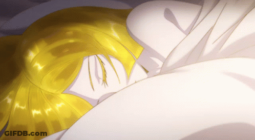 A Close Up Of A Person With Yellow Hair GIF