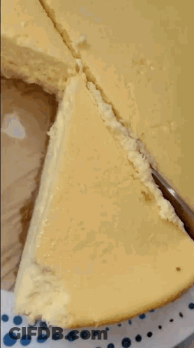 A Close Up Of A Piece Of Cake On A Plate GIF