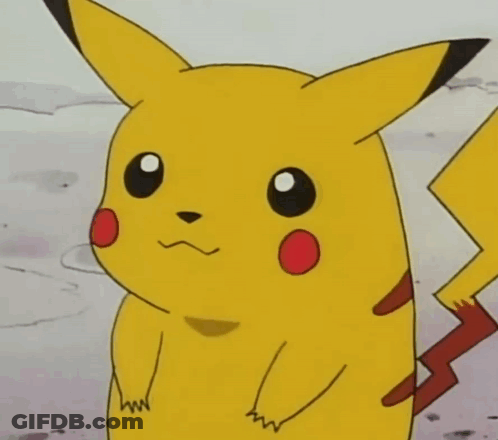 A Close Up Of A Pikachu Cartoon Character GIF