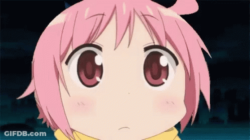 A Close Up Of A Pink Haired Anime Character GIF