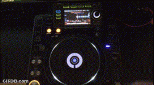 A Close Up Of A Pioneer Dj Controller With A Target On It GIF