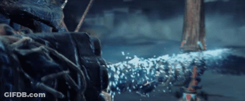 A Close Up Of A Pipe With Water Coming Out Of It In The Dark GIF