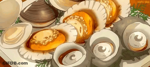 A Close Up Of A Plate Of Food On A Table With A Lot Of Different Types Of Food On It . GIF