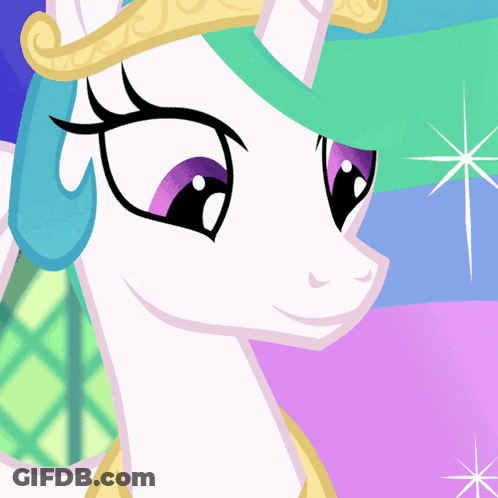 A Close Up Of A Pony 'S Face With Purple Eyes GIF