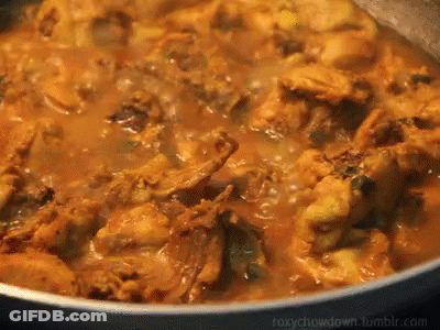 A Close Up Of A Pot Of Chicken Stew With The Words Foxychowdown.tumblr.com In The Corner GIF