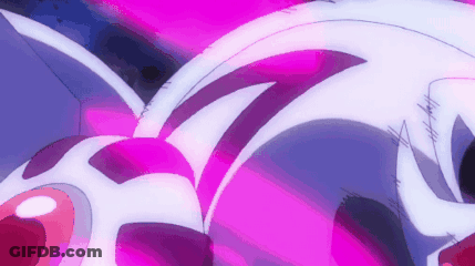 A Close Up Of A Purple And Blue Background With A Cartoon Character In The Middle . GIF