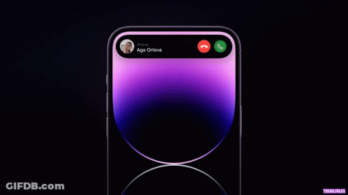 A Close Up Of A Purple Cell Phone With The Words Think Pro Written On The Bottom GIF