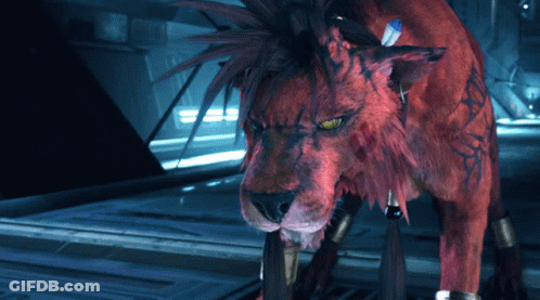 A Close Up Of A Red Animal With A Tattoo On Its Chest GIF