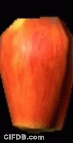 A Close Up Of A Red Apple With A Black Background GIF