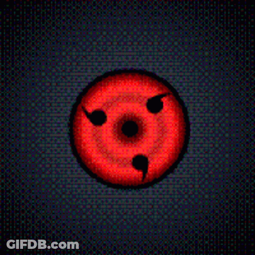 A Close Up Of A Red Eye With A Star In The Middle . GIF