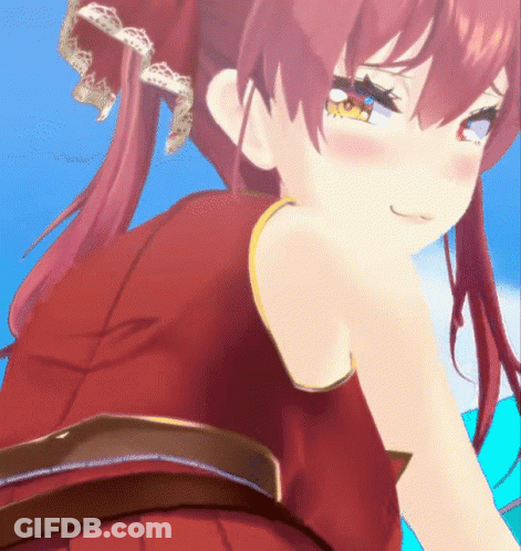 A Close Up Of A Red Haired Anime Character GIF