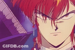 A Close Up Of A Red Haired Anime Character With A Serious Look On His Face GIF