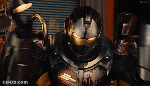 A Close Up Of A Robot With The Word Kepler On The Bottom GIF