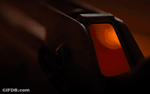 A Close Up Of A Rocket With A Yellow Light In The Background GIF