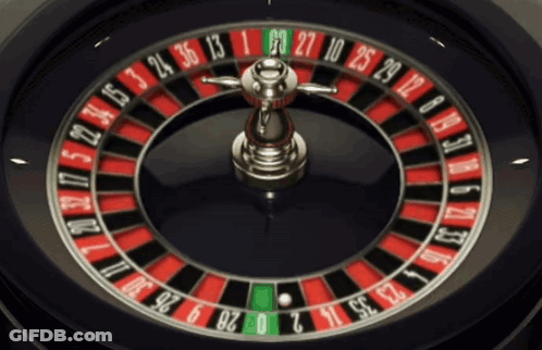A Close Up Of A Roulette Wheel Showing The Numbers 1 Through 12 GIF