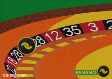 A Close Up Of A Roulette Wheel With Numbers 28 12 35 3 2 GIF