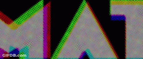 A Close Up Of A Screen With A Rainbow Of Colors On It GIF