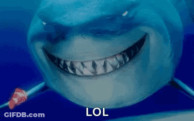 A Close Up Of A Shark With Braces On Its Teeth Smiling In The Ocean . GIF