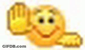 A Close Up Of A Smiley Face Giving The Middle Finger On A White Background . GIF