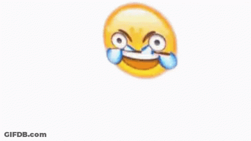 A Close Up Of A Smiley Face With Tears Coming Out Of It GIF