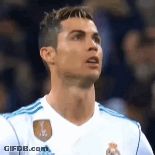 A Close Up Of A Soccer Player 'S Face During A Soccer Match . GIF