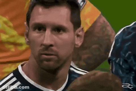 A Close Up Of A Soccer Player 'S Face With An Adidas Logo On The Bottom Right GIF
