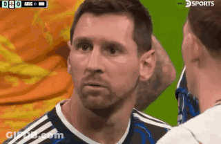 A Close Up Of A Soccer Player 'S Face With The Words Sports On The Bottom GIF